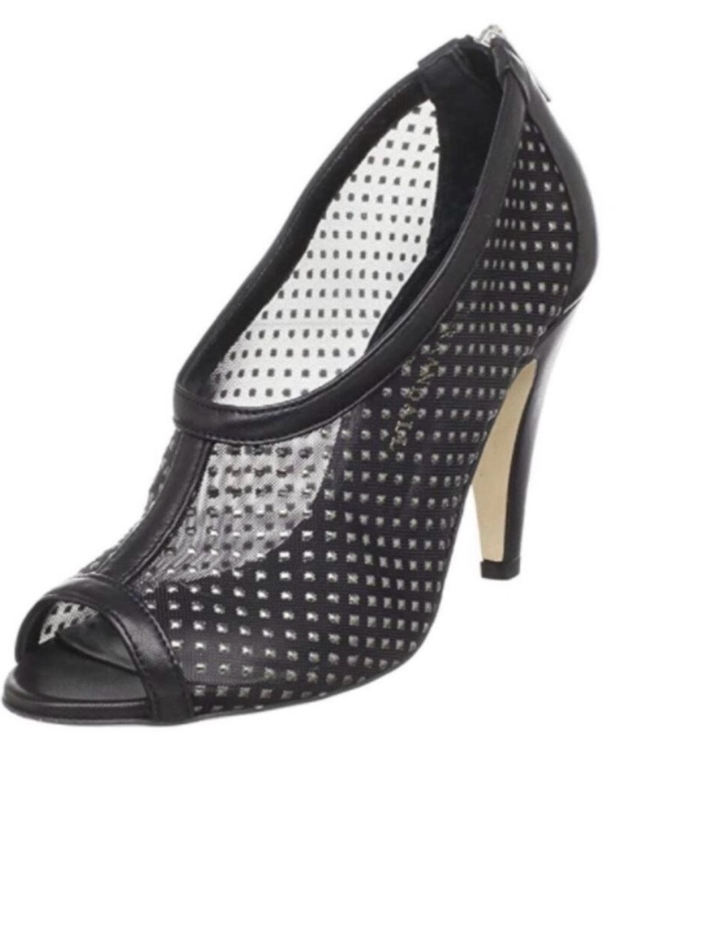 Loeffler Randall Black Perforated Mesh Peep-Toe Heel (Great Condition)
